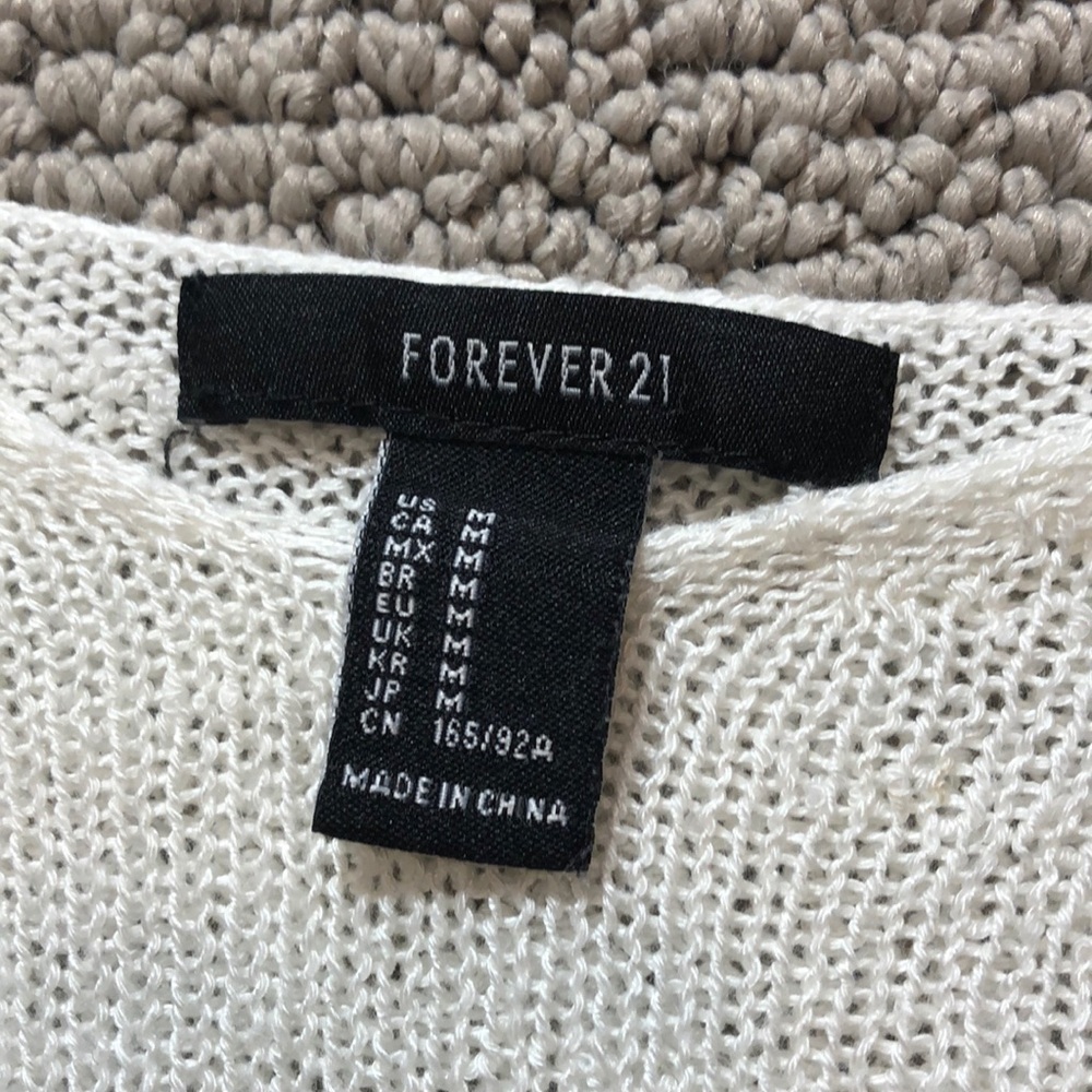 F21 Knit Scoop Neck Sweater Size Medium - Picture 3 of 3